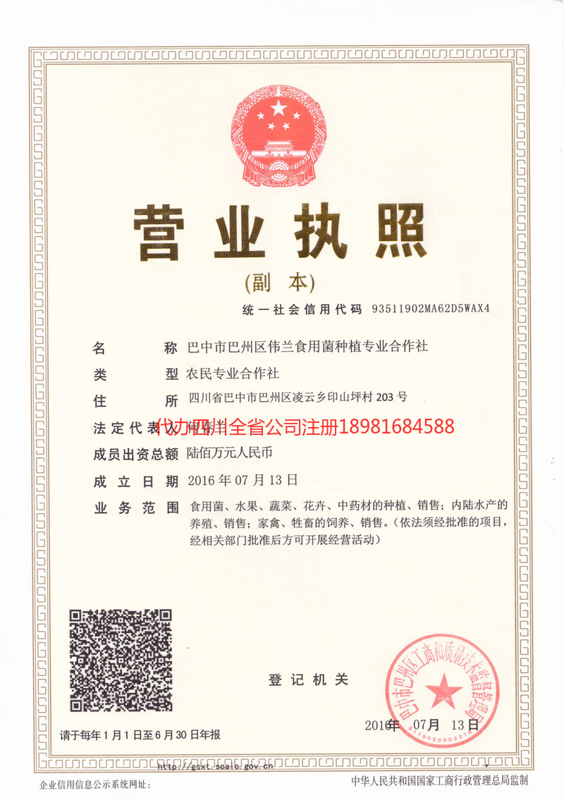 建德建德伟兰食用菌种植专业合作社